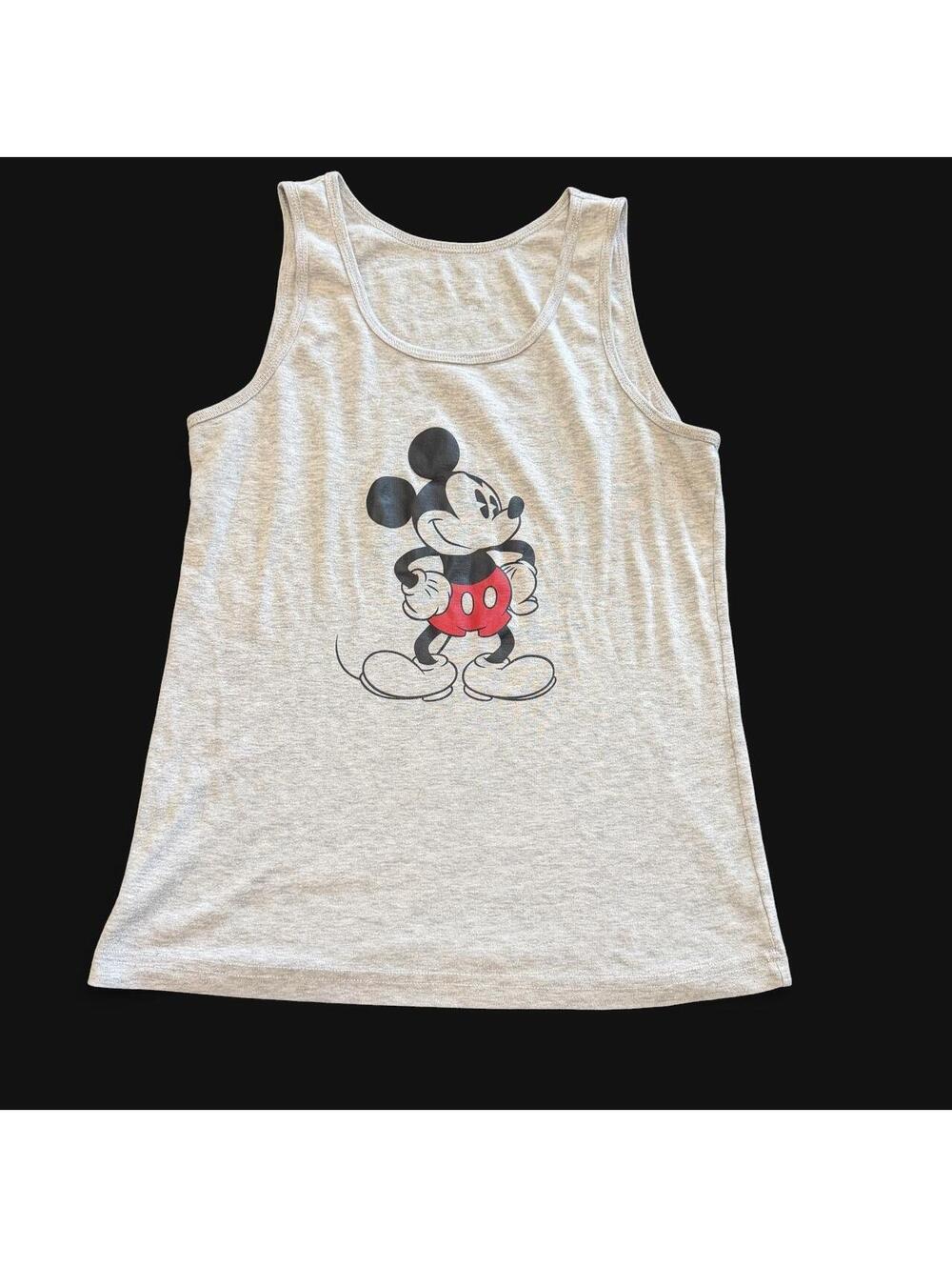 Mickey Mouse Sleep Tank Top Gray Disney Pajama Shirt